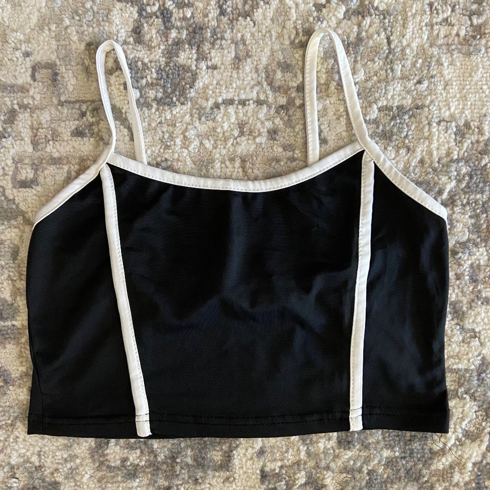 Black Crop Tank Top